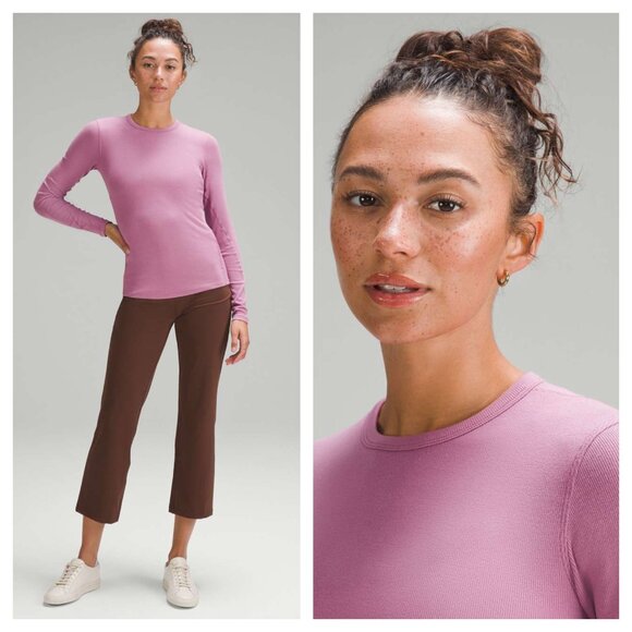 Lululemon Hold Tight Long-Sleeve Shirt M Velvet Dust Pink - Picture 3 of 15